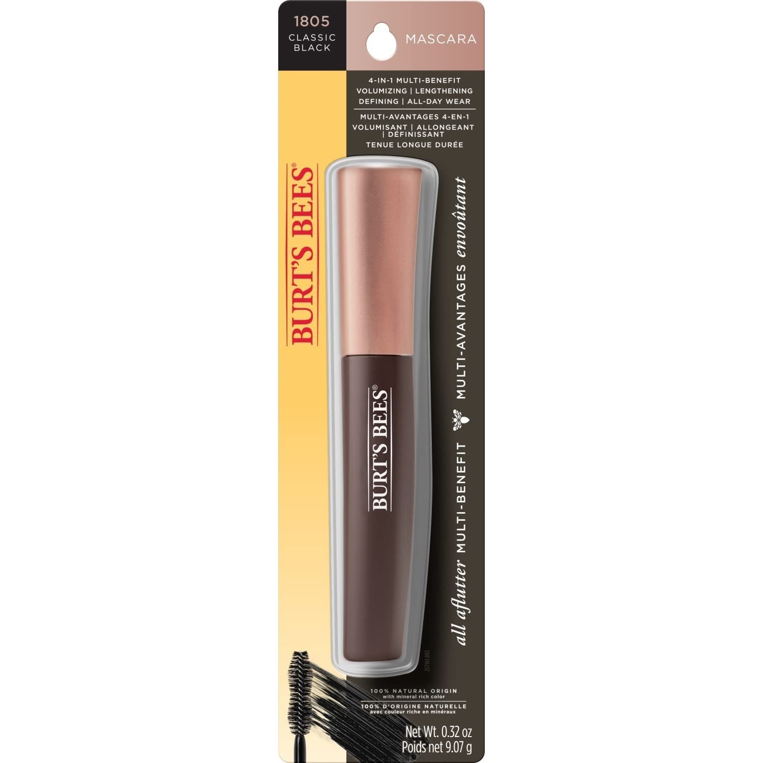 BURTS BEES Classic Black Multi Benefit Mascara, 0.066 OZ