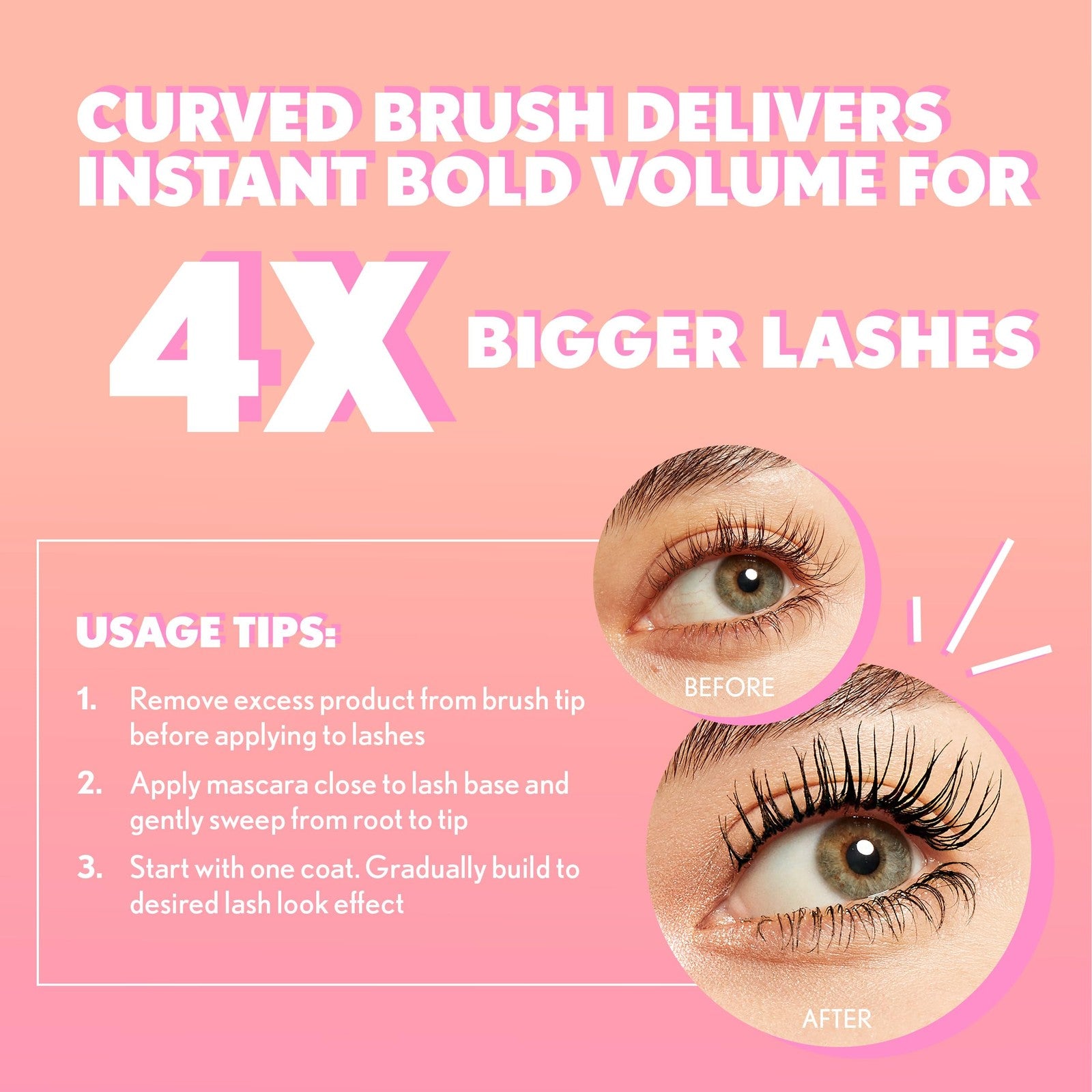 CoverGirl Eye Enhancer, Berry Brown, 3D Mascara, Curved Fiber Brush, Plant-Based