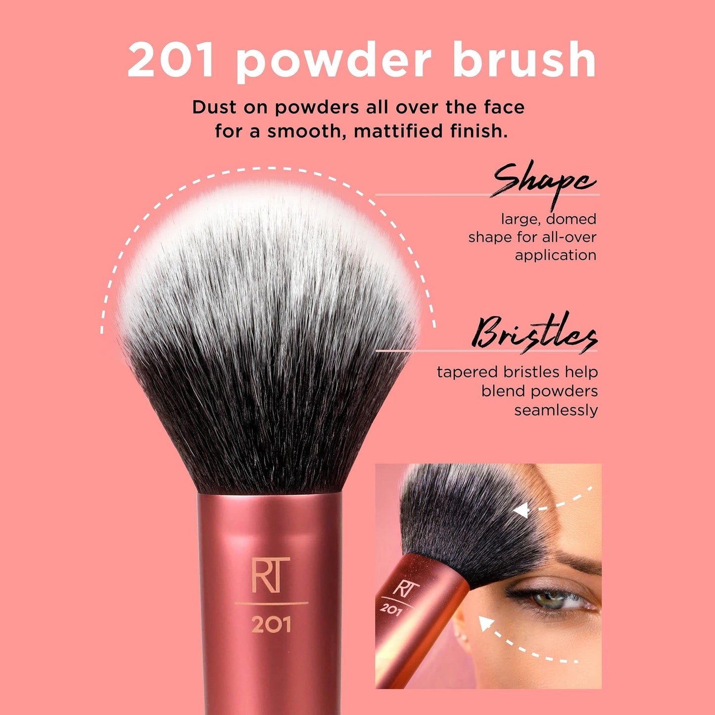 Real Techniques - powder brush - flawless 01401