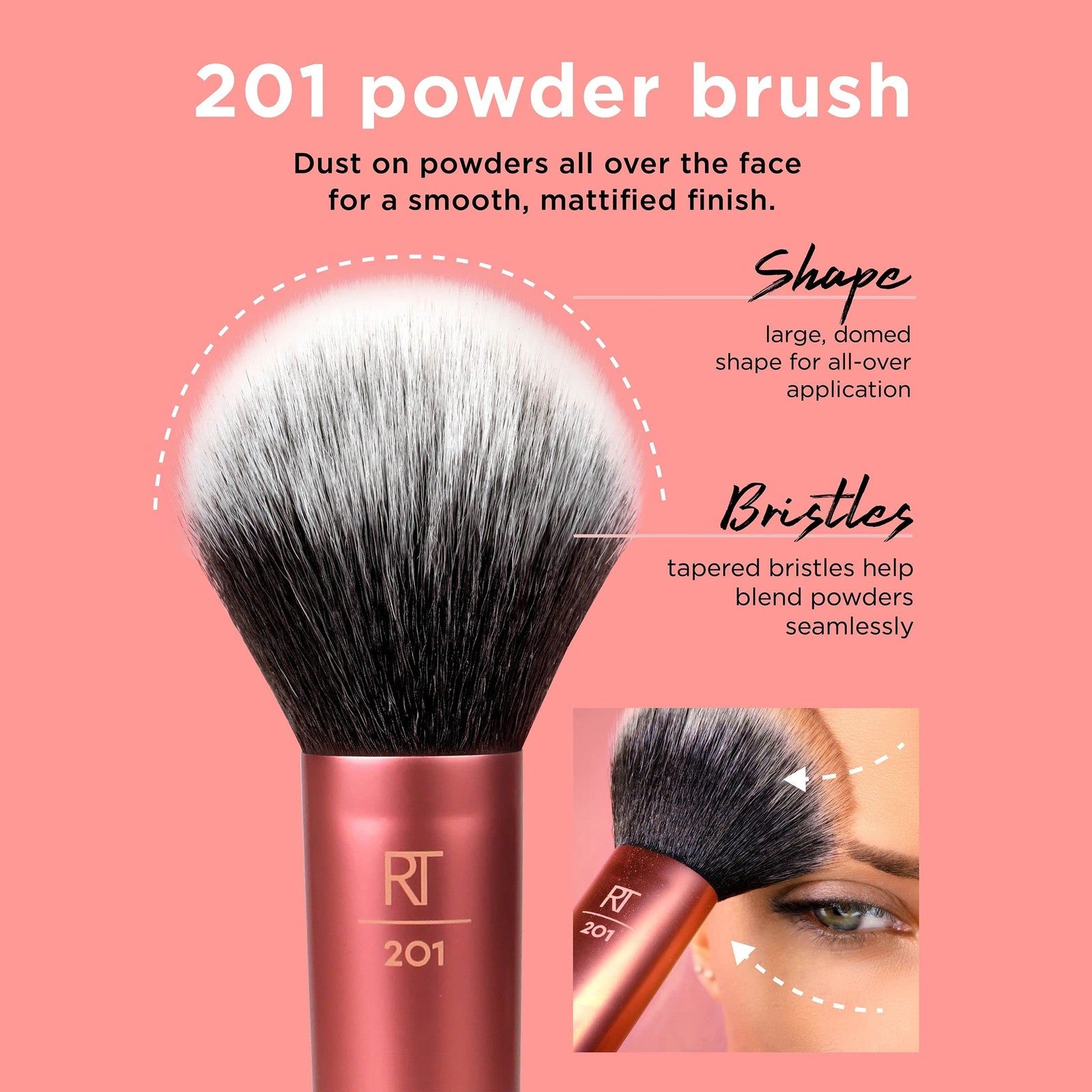 Real Techniques - powder brush - flawless 01401