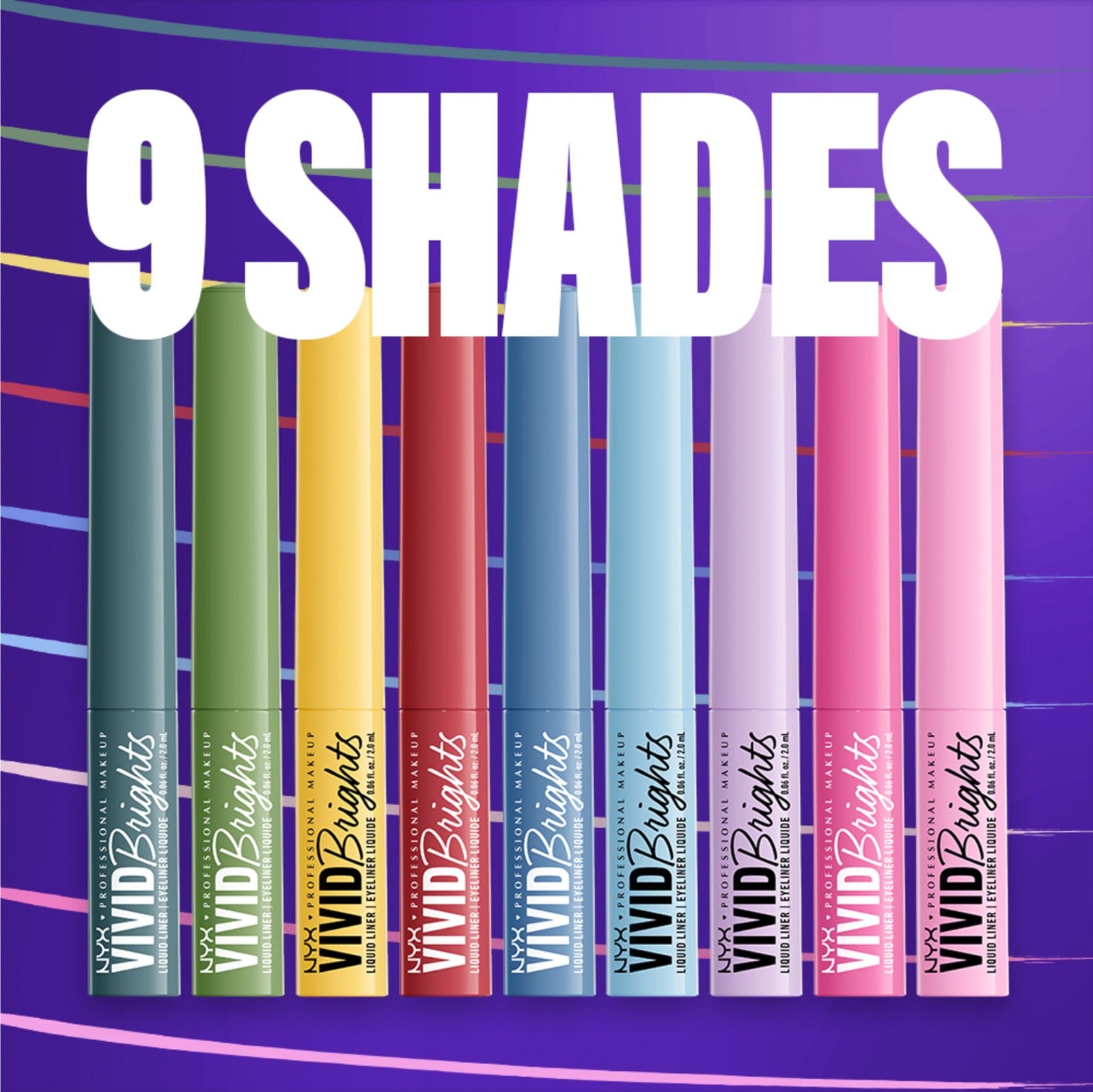 2 PACK - NYX Vivid Brights Matte Liquid Eyeliner - VBLL04 On Red