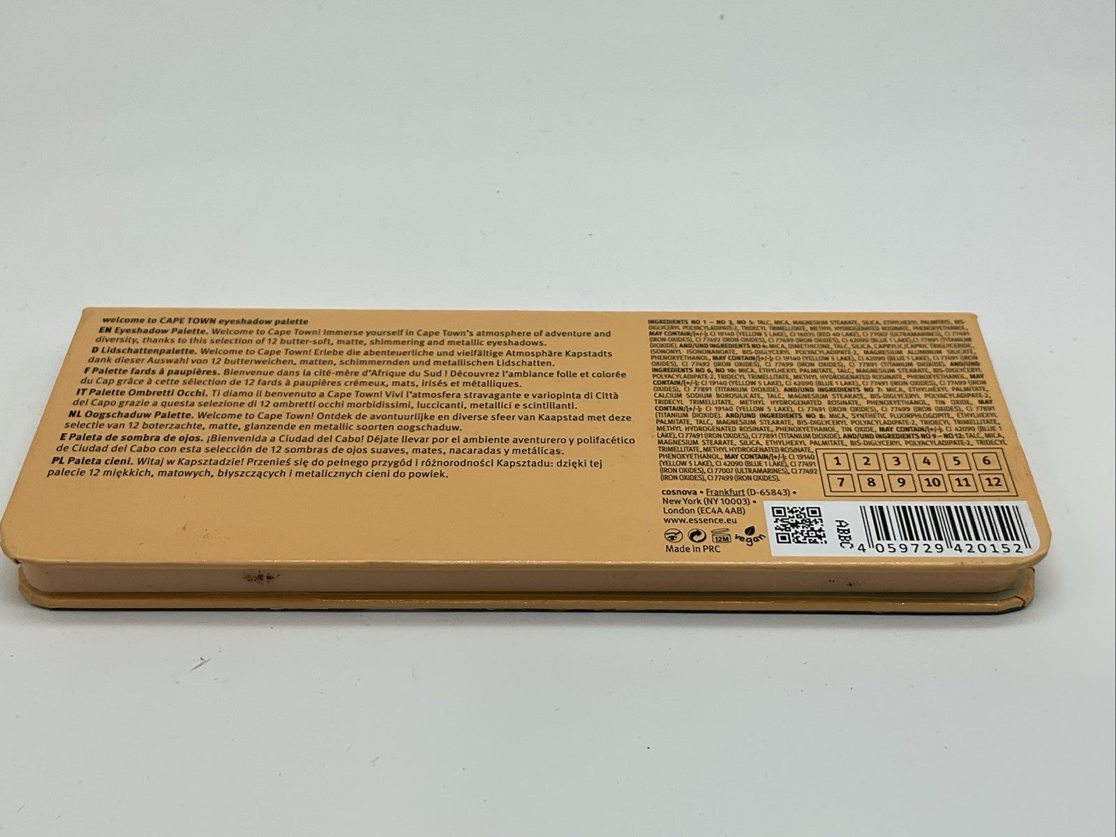 Essence 12 Pan Eyeshadow Palette 0.43 oz - Welcome To Cape Town
