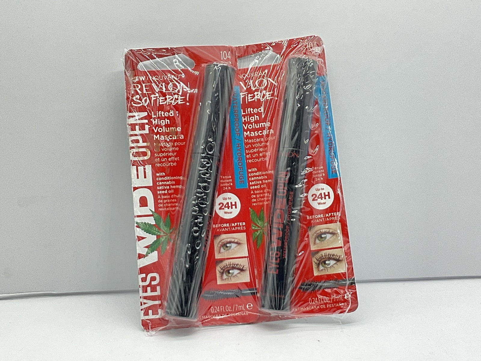 2 PACK - Revlon So Fierce Eyes Wide Open Waterproof Mascara 7mL - 104 Black