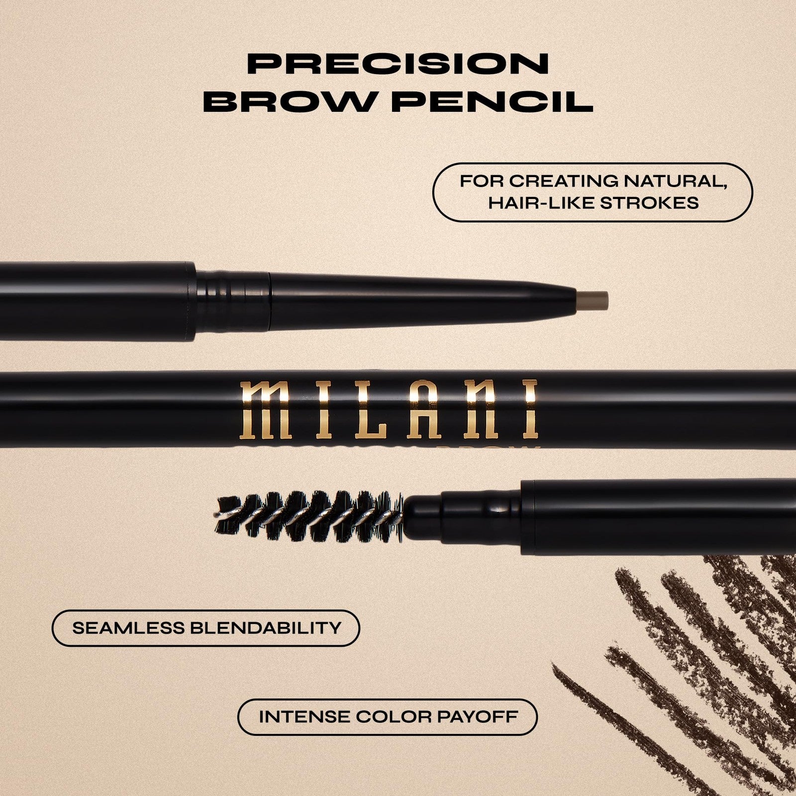 MILANI Brow Crayon Pencil - 160 Ebony