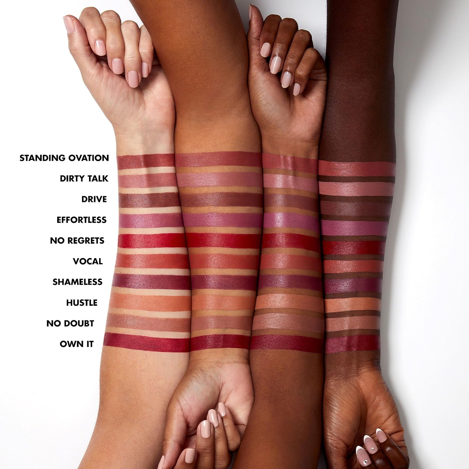 2 PACK - e.l.f. O FACE Satin Lipstick Rich Pigment LongLasting - 81794 NO DOUBT