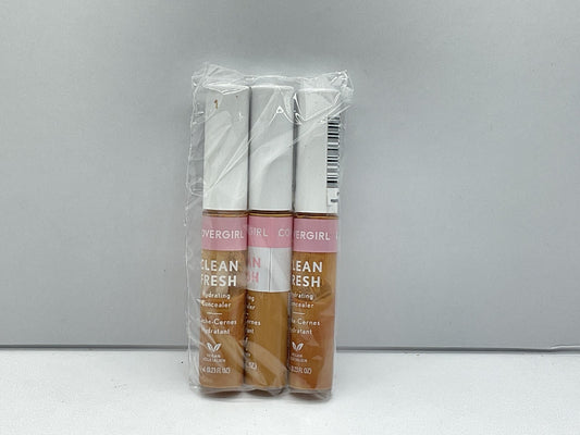 3 PACK - COVERGIRL Clean Fresh Hydrating Concealer, #400 Rich, 0.23 Fl Oz