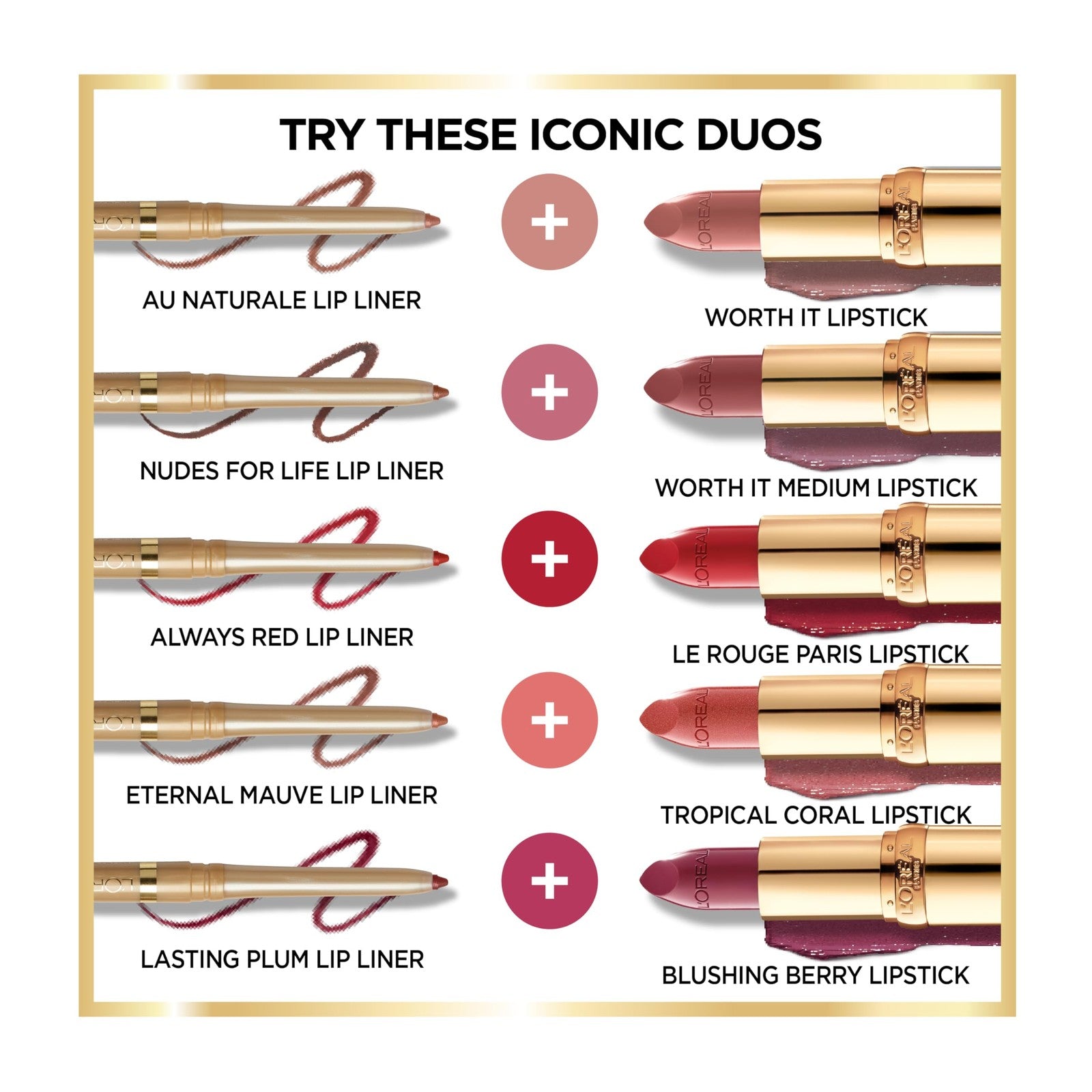 2 PACK - L'Oreal Paris Colour Riche Lip Liner 765 Always Red