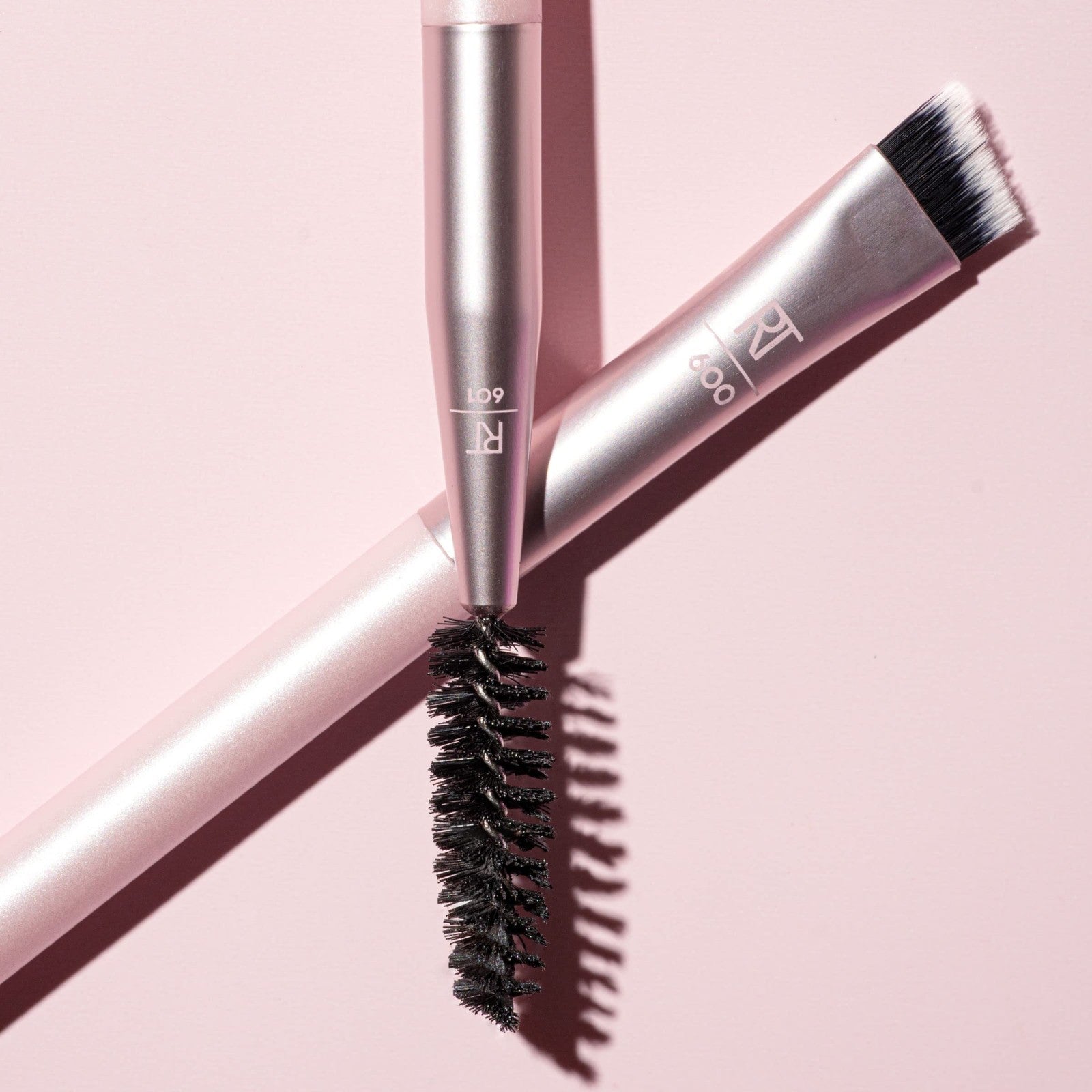2 PACK - Real Techniques Dual-Ended Brow Brush, For Shaping & Filling Eyebrows
