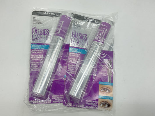 2 PACK - Maybelline The Falsies Lash Lift Mascara, 202 Very Black, 0.29 fl oz