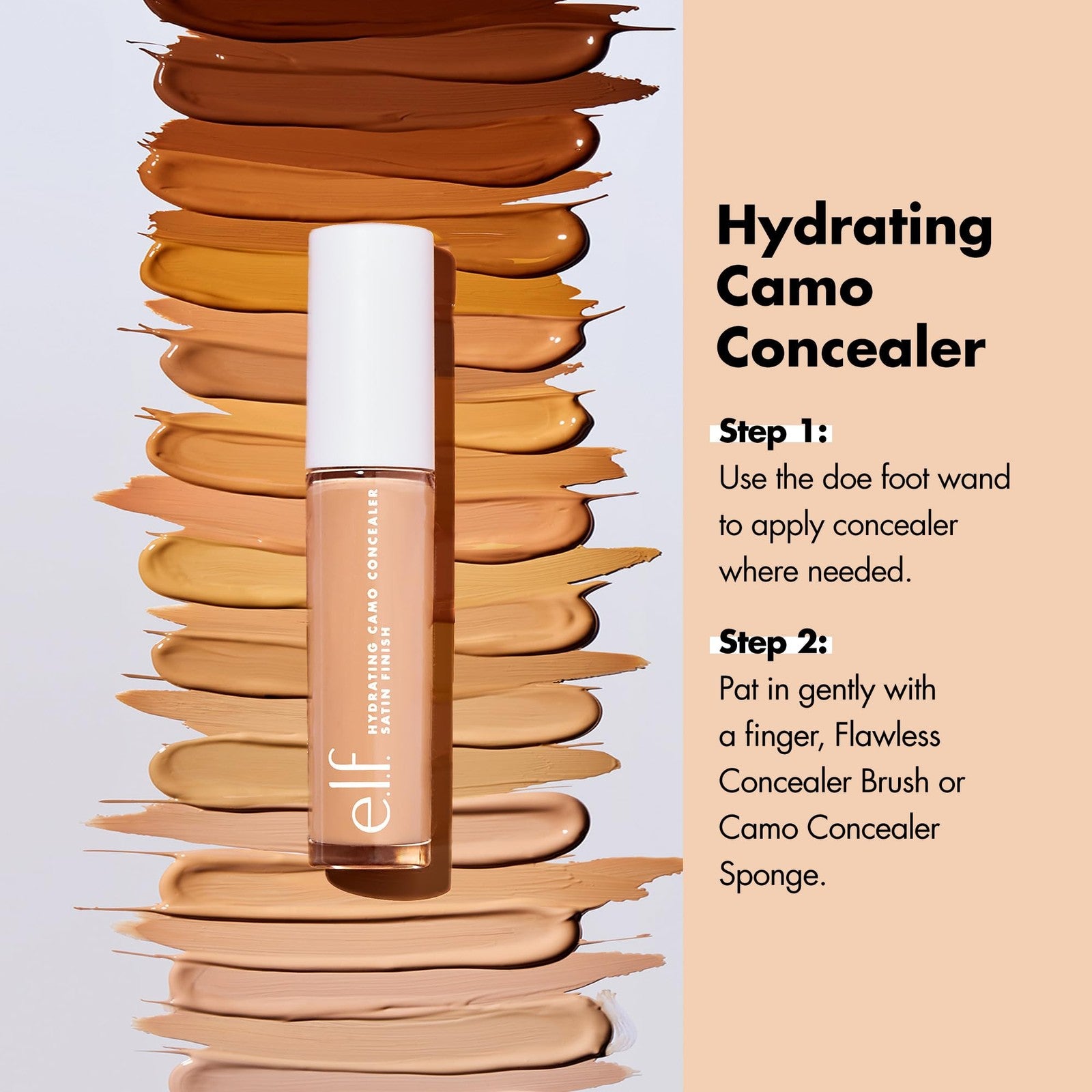 2 PACK - e.l.f. Hydrating Camo Concealer Foundation - Deep Cinnamon