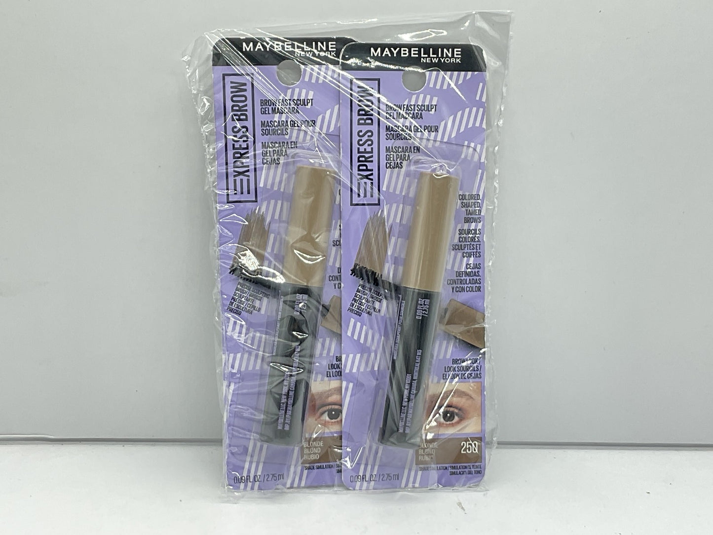 2 PACK - Maybelline New York Gel Brow Mascara - 250 Blonde