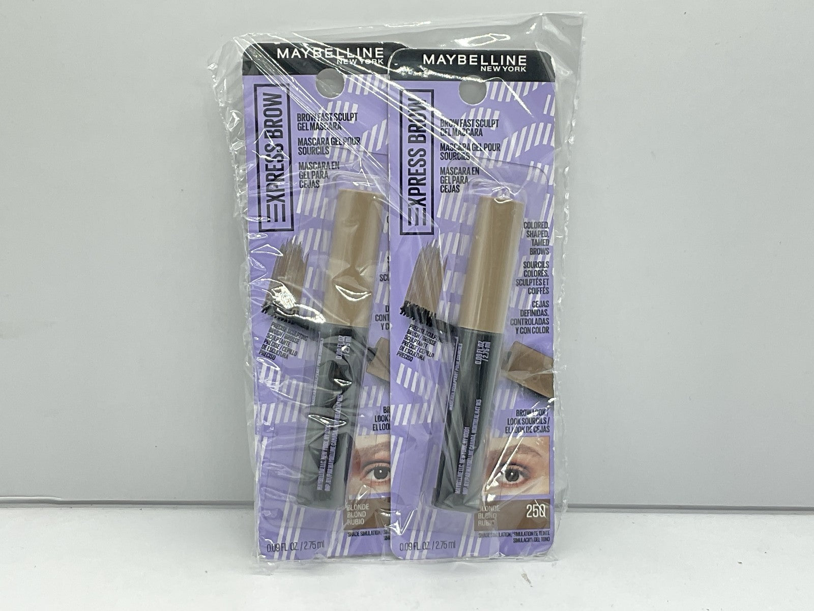 2 PACK - Maybelline New York Gel Brow Mascara - 250 Blonde