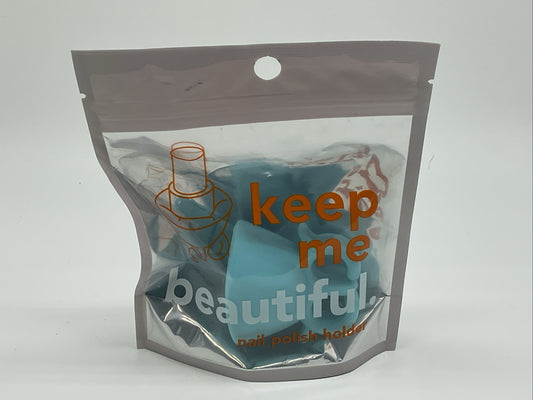 KMB Keep Me Beautiful Nail Polish Holder 100% Silicone Rubber - Blue