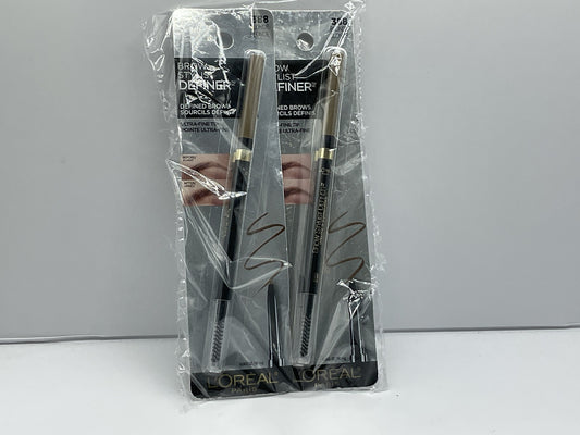 2 Pack - L'Oreal Paris Makeup Brow Stylist Definer Waterproof Eyebrow Pencil