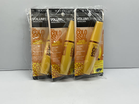 3 Pack - The Colossal Volum'Express Cat Eyes Mascara - # 233 Glam Black