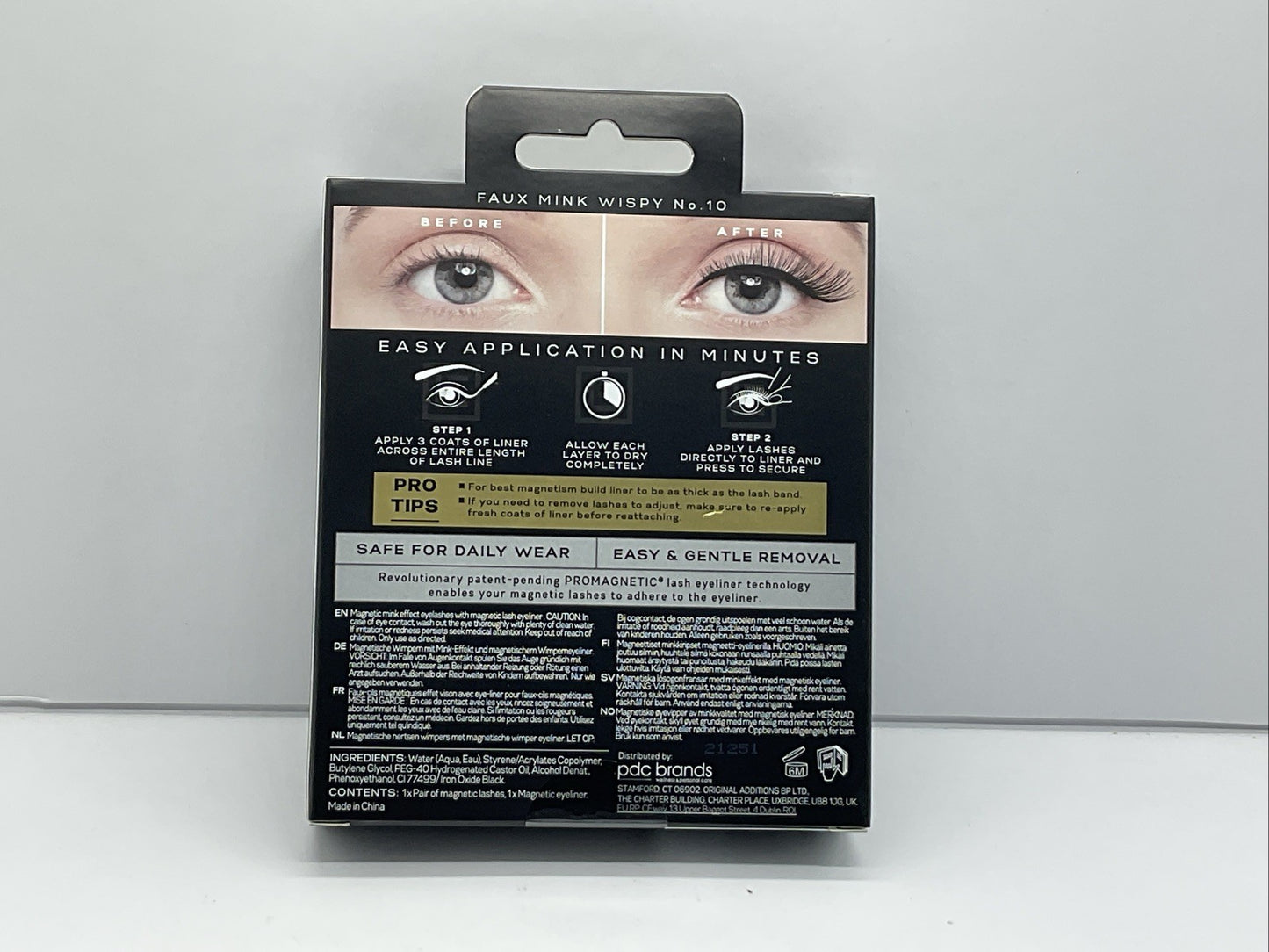 Eylure PRO MAGNETIC 7 Lash System w/ Eyeliner Faux Mink Wispy No.10 - Single