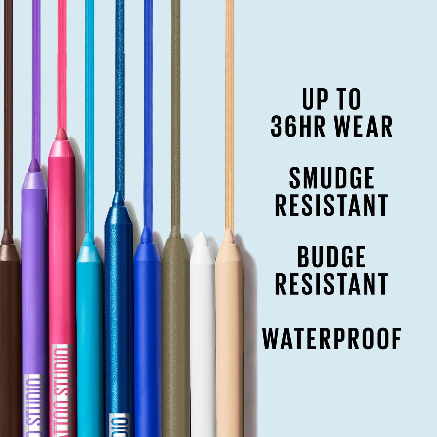 3 PACK - Maybelline Tattoo Studio Waterproof Sharpenable Gel Pencil Arctic Skies