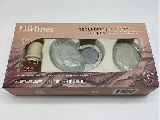 Lifelines 2pack Grounding Stones Tactile Collection & Essential Oil Blend