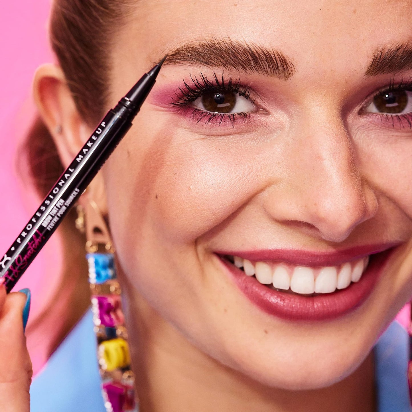 2 PACK - NYX Professional Makeup Brow Tint Pen w/Micro Brush Tip - Brunette
