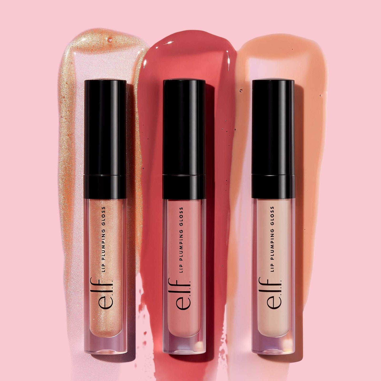 3 PACK - e.l.f. Lip Plumping Gloss - Sparkling Rose