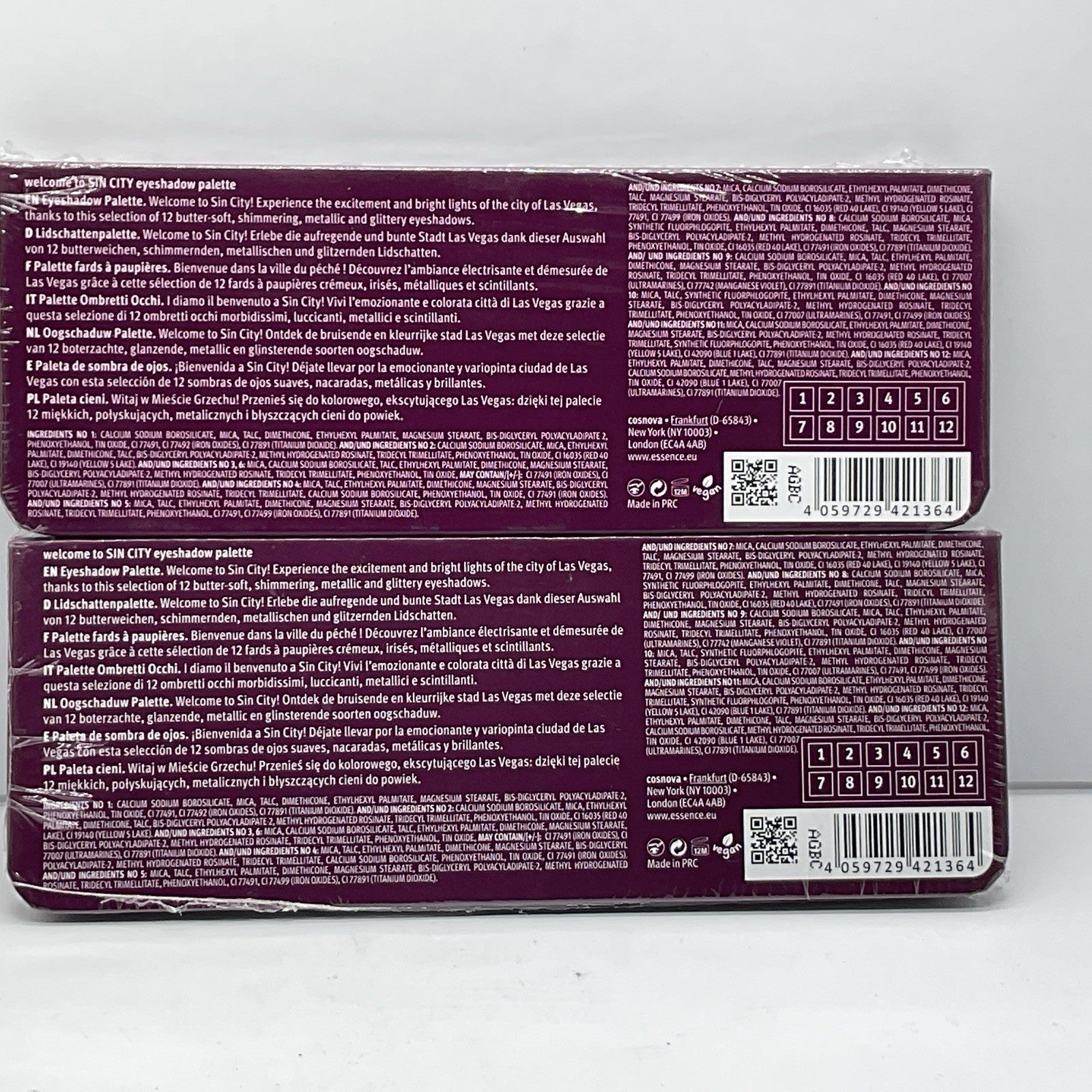 Essence Welcome To Sin City Eyeshadow Palette 2 Pack