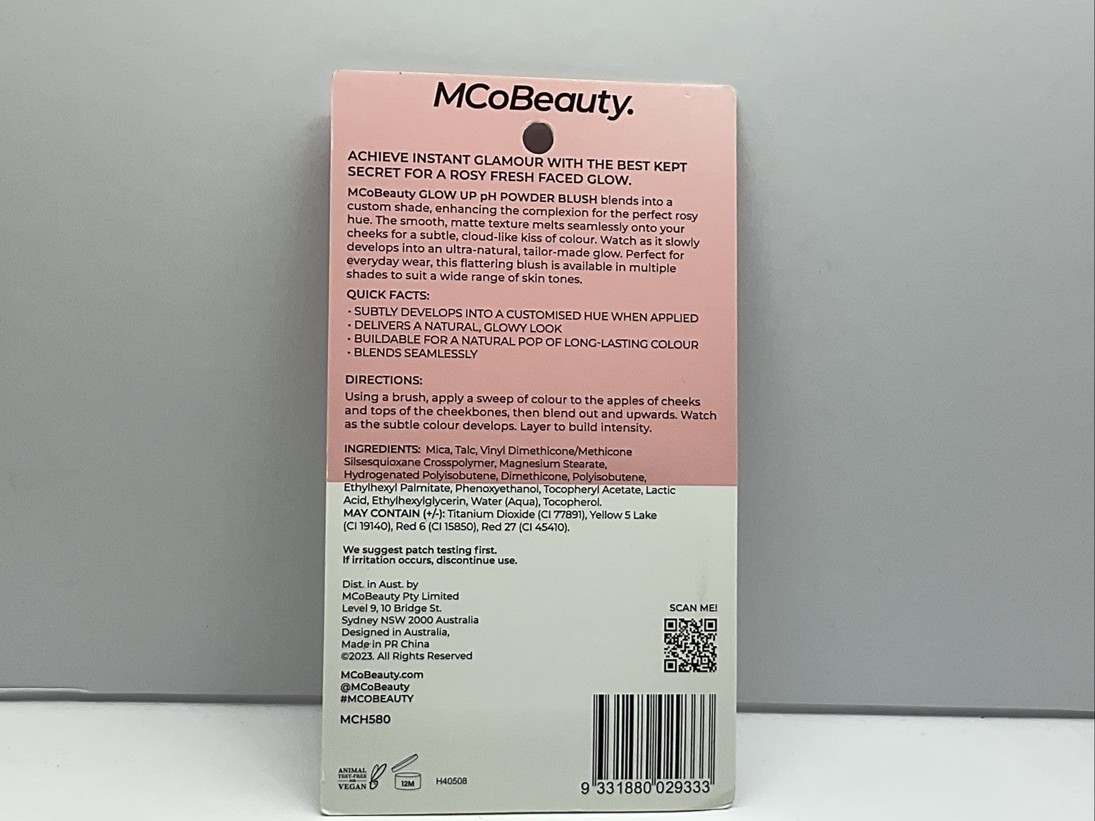 MCoBeauty Glow Up pH Powder Blush - Peach Pop