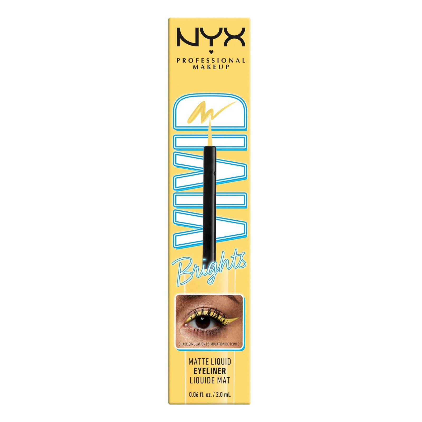 2 PACK - NYX Professional VividBrights Liquid Eyeliner Liner-03 Had Me At Yellow