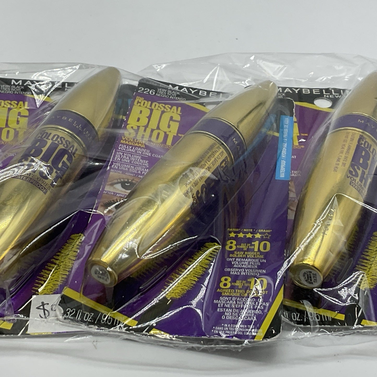 3 Pack - MAYBELLINE VOLUM'EXPRESS THE COLOSSAL BIG SHOT MASCARA 226 VERY BLACK