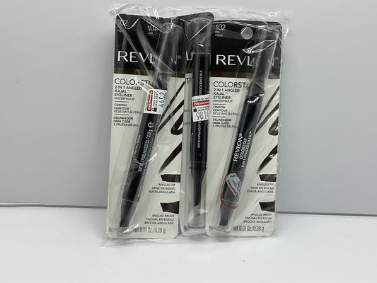 3 PACK - Revlon Colorstay 2 In 1 Angled Kajal Eyeliner 102 FIG