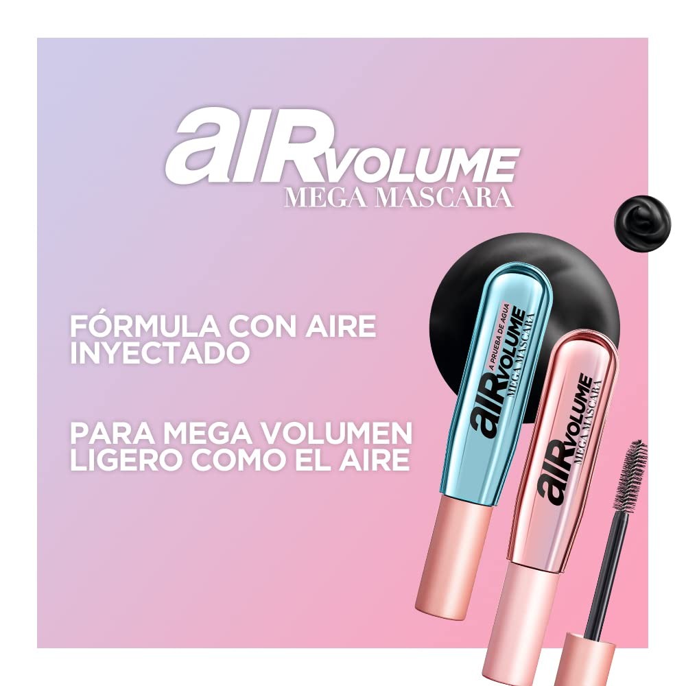 2 PACK - L’oreal Air Volume Mega Mascara 0.3 oz - 851 BLACK
