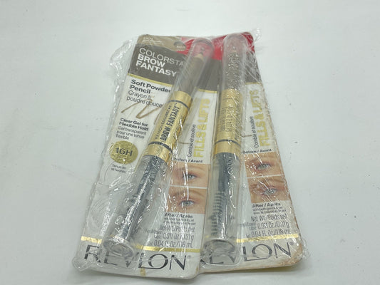 2 PACK - Revlon ColorStay BrowFantasy Eyebrow SoftPowder Pencil - 001 Ash Blonde