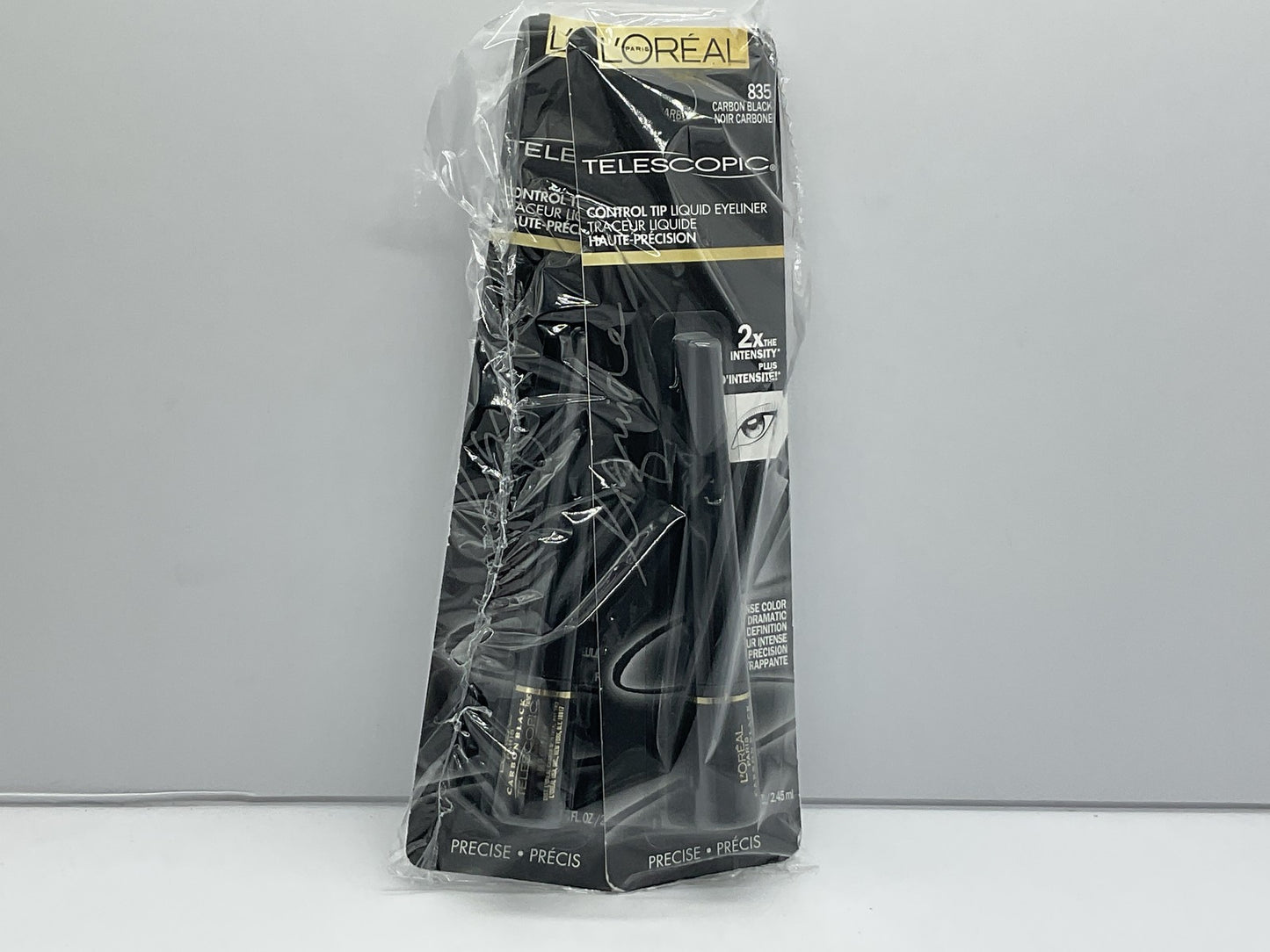 2 Pack - L'Oreal Paris Telescopic Liquid Eyeliner 835 Carbon Black 