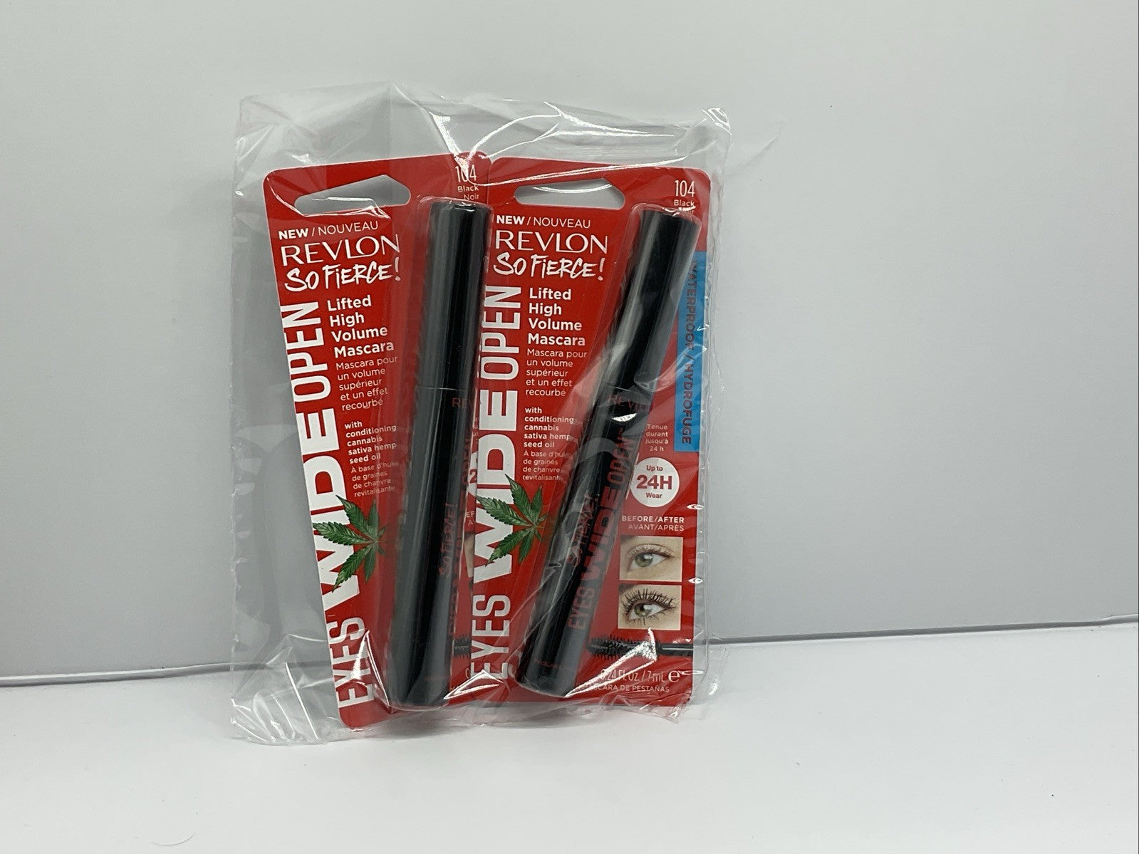 Revlon So Fierce 24HR Lifted Waterproof Mascara - 104 Black - Lot Of 2