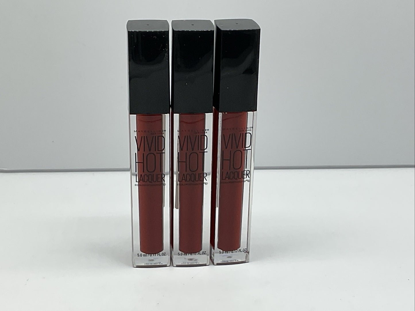 Maybelline NEW YORK Vivid Hot Lacquer Lip Gloss -  Classic 72  - Lot of 3