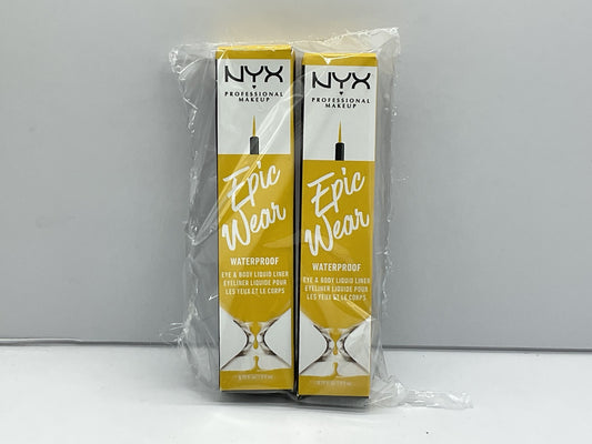 2 PACK - NYX Professional Epic Wear Eye & Body Liquid Liner Eyeliner (Yellow)