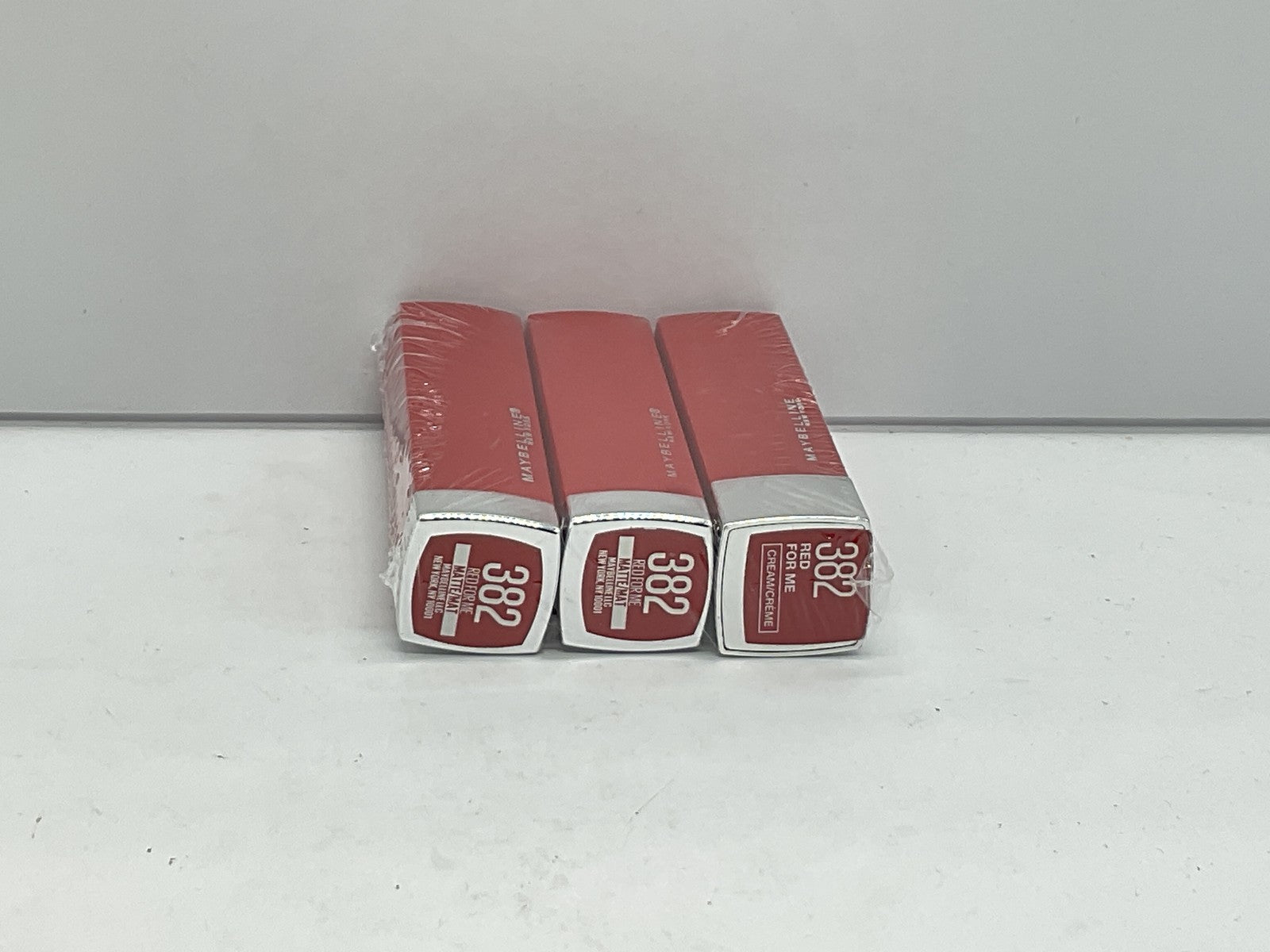 3 Pack - Maybelline Color Sensational Lipstick - 382 Red For Me