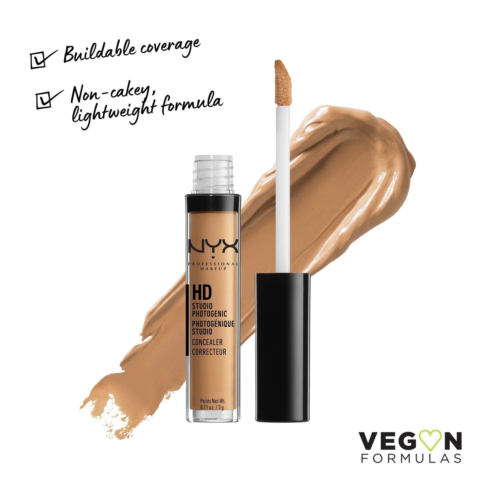 NYX Natural Looking - HD Concealer Wand 0.11oz / 3g - (CW07) Tan