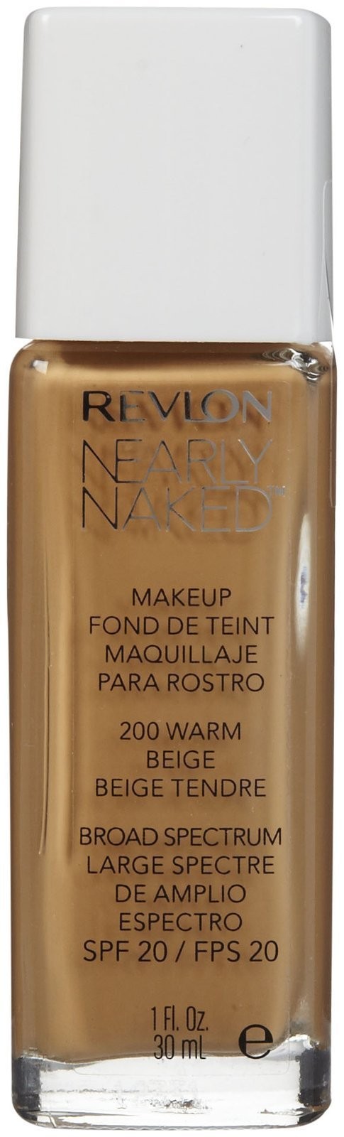 3 PACK - Revlon Nearly Naked Liquid Makeup Foundation - 200 Warm Beige