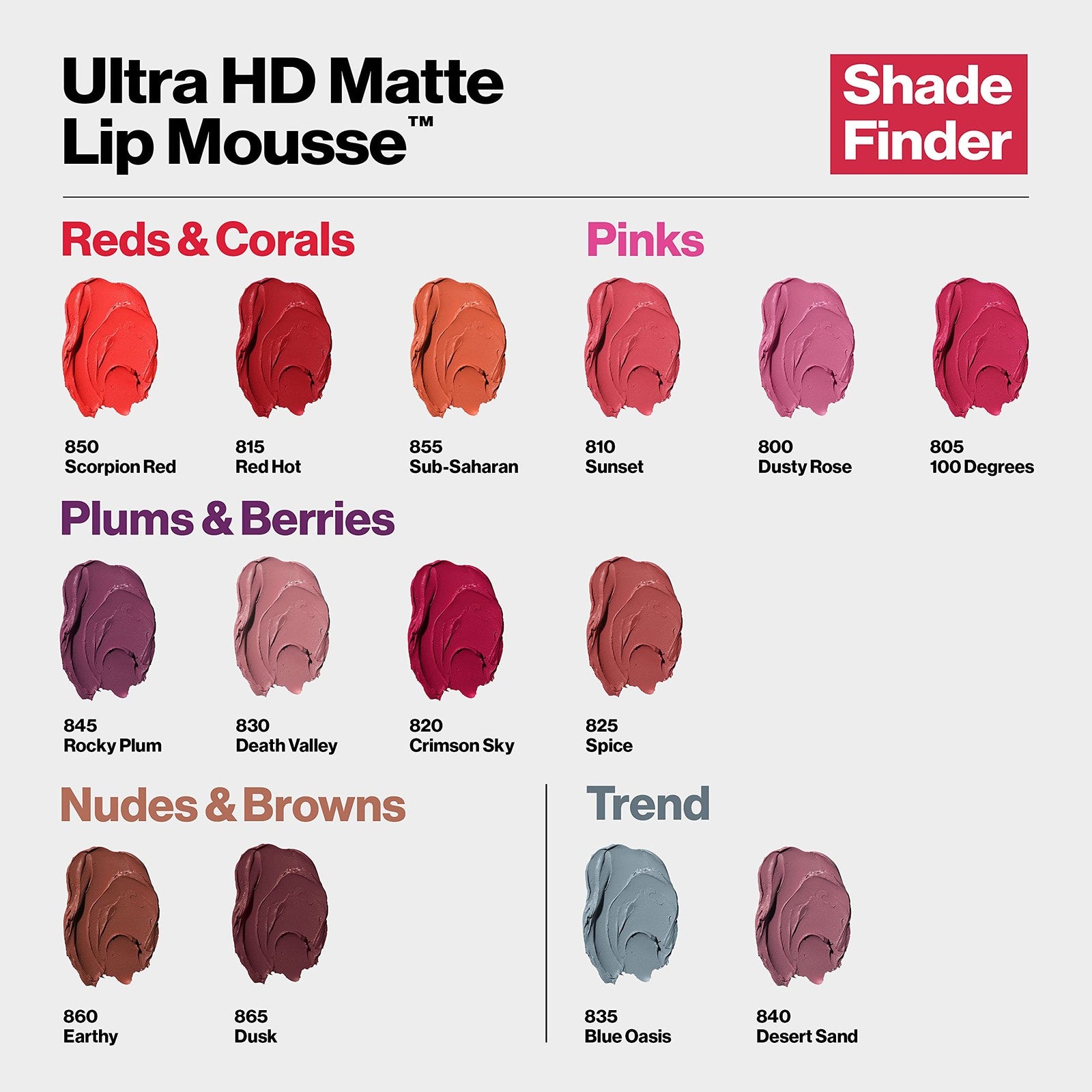 2 PACK - Revlon Ultra HD Matte Lip Mousse #805 100C