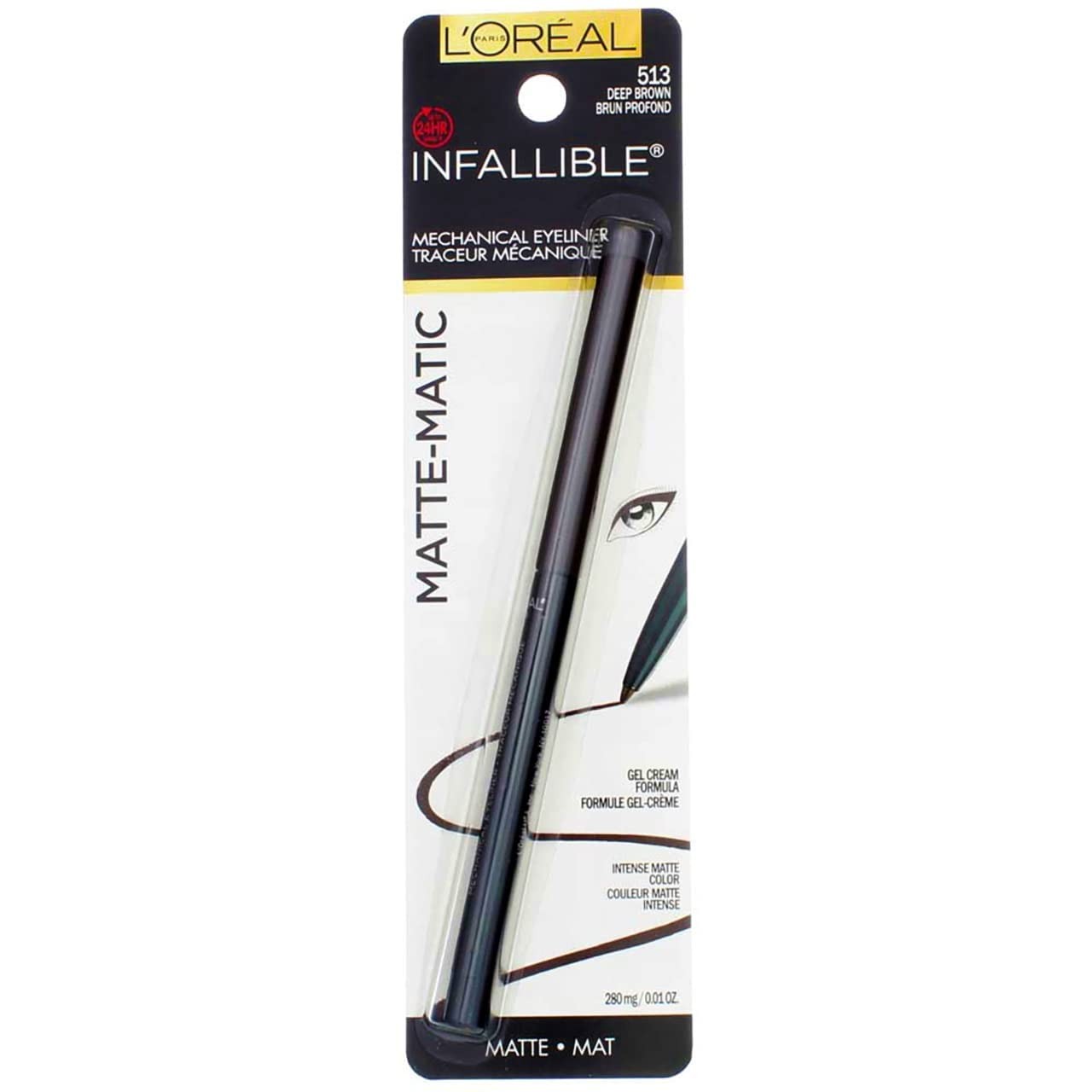 L'Oreal Infallible Matte-Matic Mechanical Eyeliner Pen 513 Deep Brown 