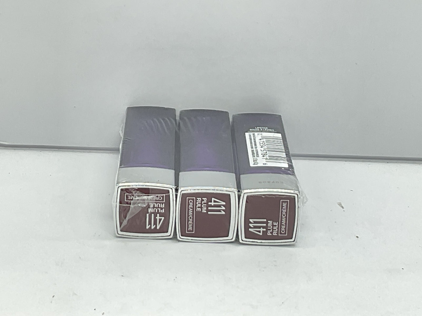 3 PACK - Maybelline Color Sensational Lipstick Cream Finish - 411 Plum Rule