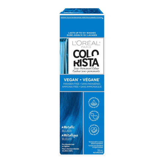L'Oréal Paris Colorista Semi-Permanent Hair Color - Metallic Blue 01 