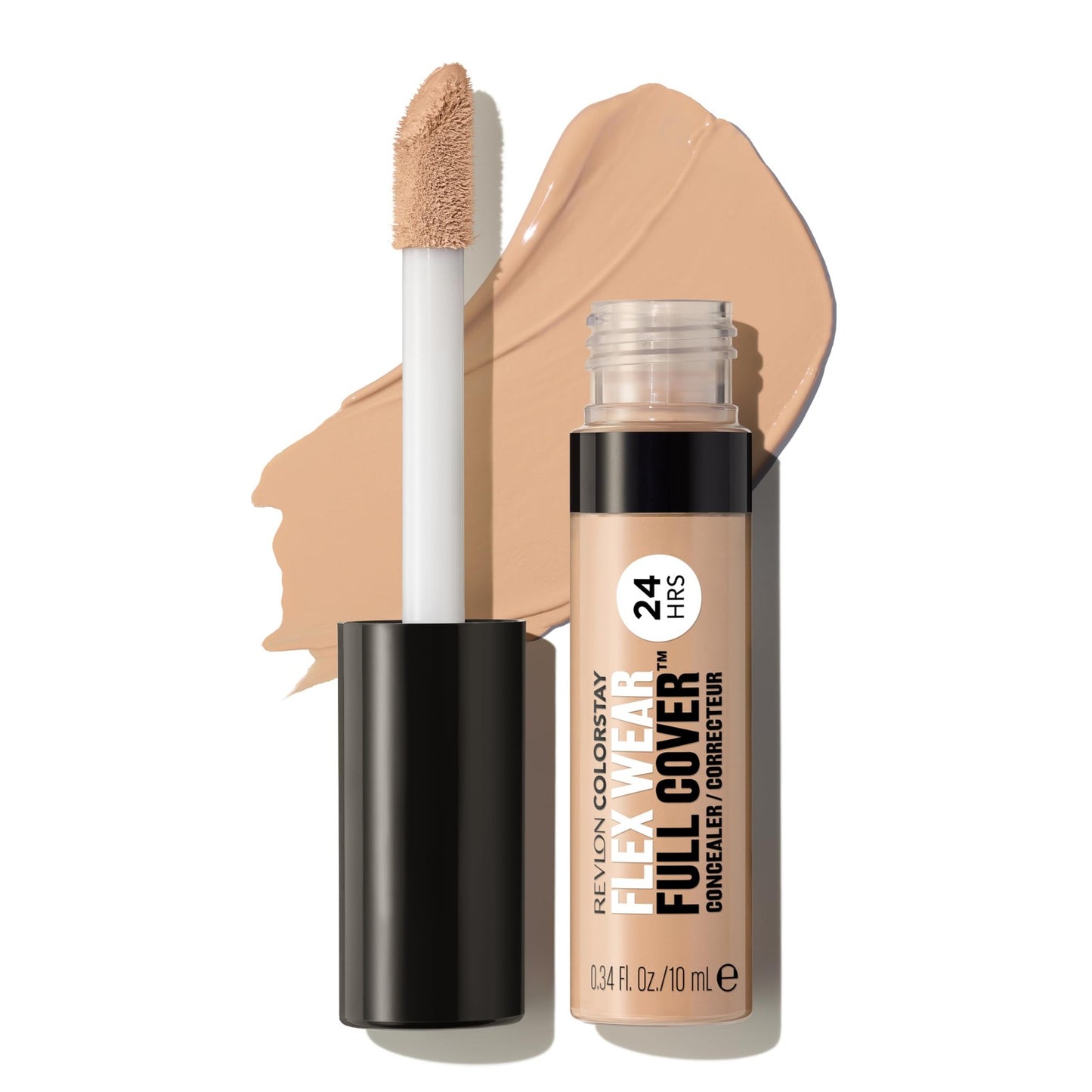 Revlon ColorStay Flex Wear, Full Cover Non-Creasing Concealer, Infused with Hyal
