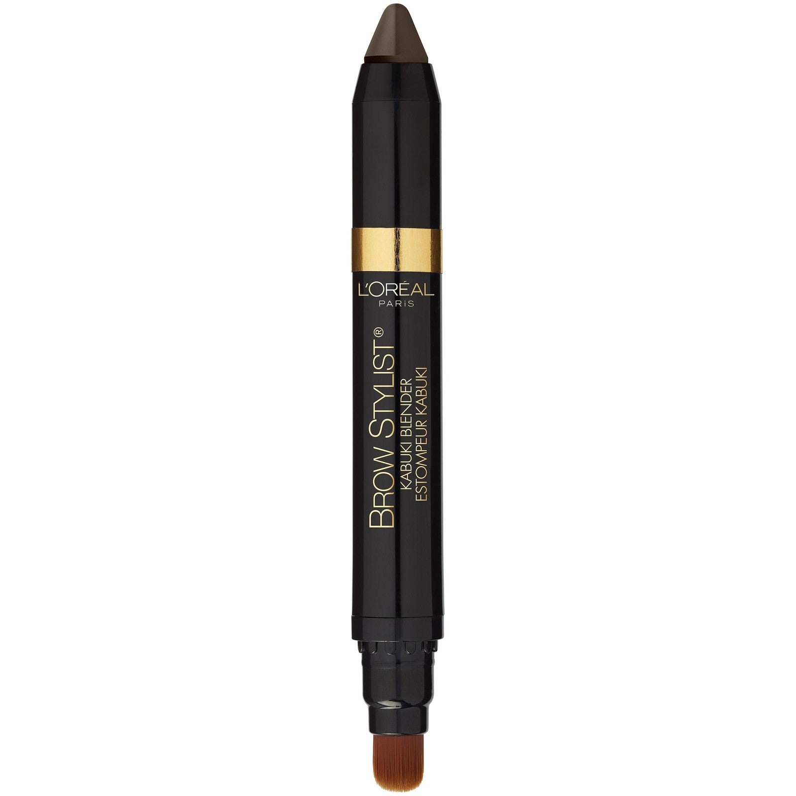 L'Oreal Paris Brow Stylist Kabuki Blender Brow Crayon, 313 Brunette, 2 Pack