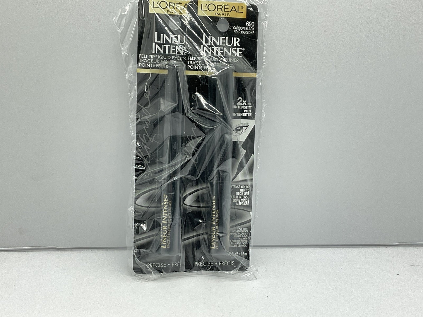 2 PACK - L'Oreal Lineur Intense Felt Tip Liquid Eyeliner - 690 Carbon Black