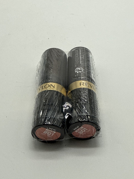 Revlon 0.15oz. 801 After Glow Super Lustrous Creamy Lipstick - Lot of 2