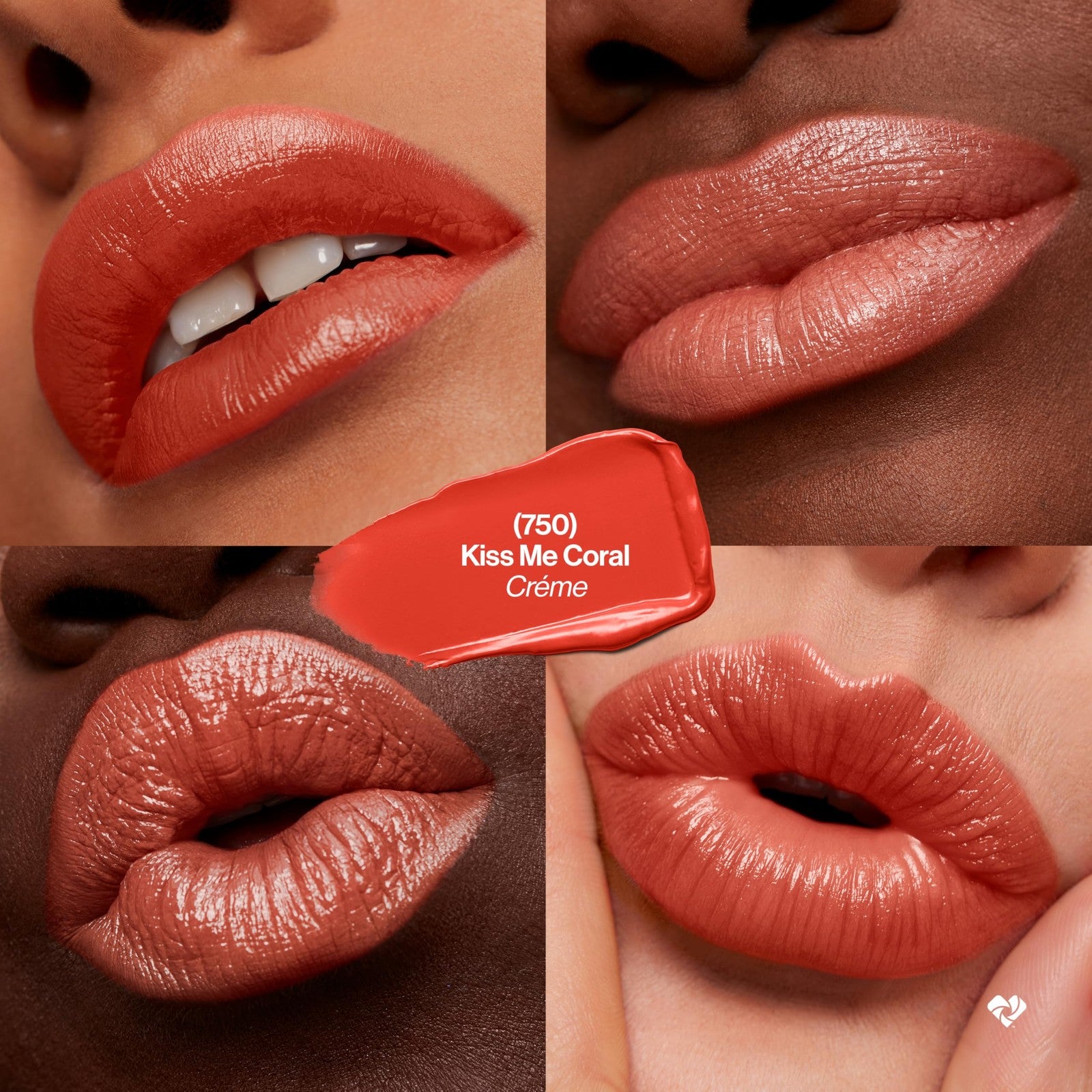 Revlon Super Lustrous Creme Lipstick, Kiss Me Coral 750, 0.15 Ounce - PACK OF 3