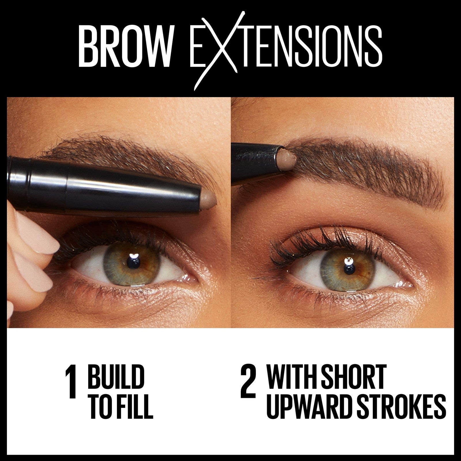 Maybelline New York Brow Extensions Fiber Eyebrow Pomade Crayon - 255 Soft Brown