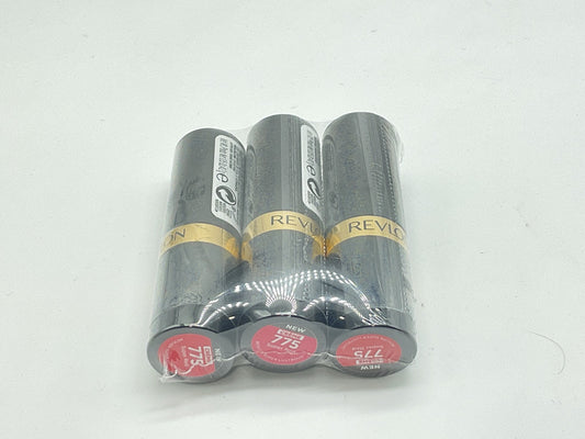 3 PACK - Revlon Super Lustrous Creme Lipstick - 775 Super Red