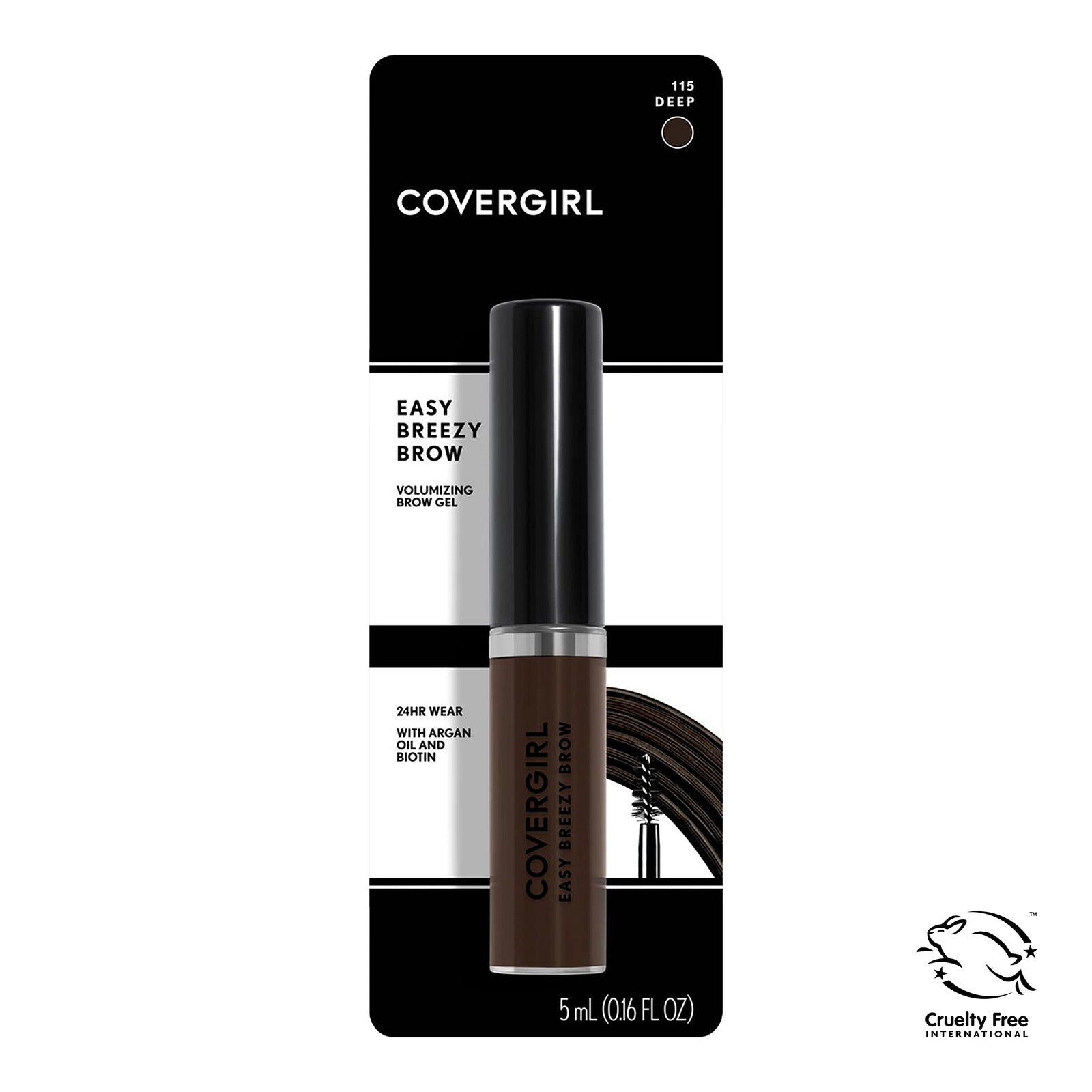 2 PACK - CoverGirl Easy Breezy Brow Volumizing Gel - 115 Deep